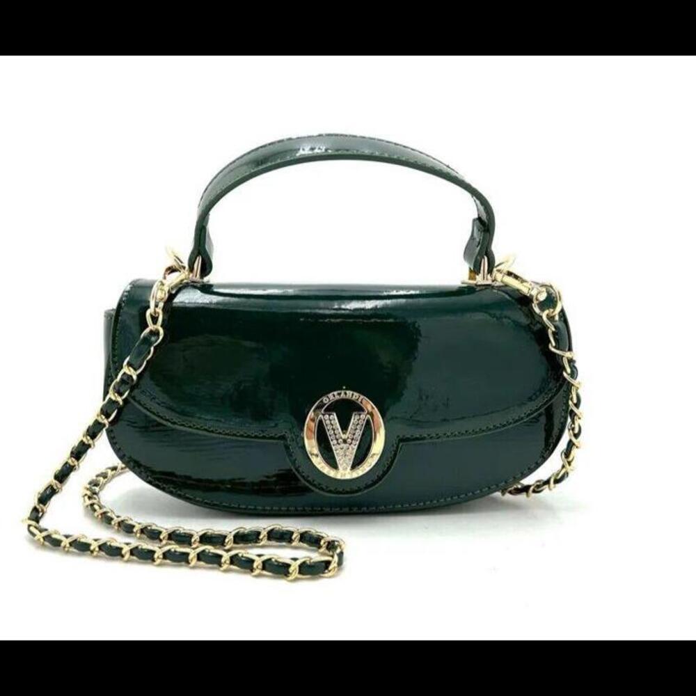 Elegant Black Patent Leather Handbag